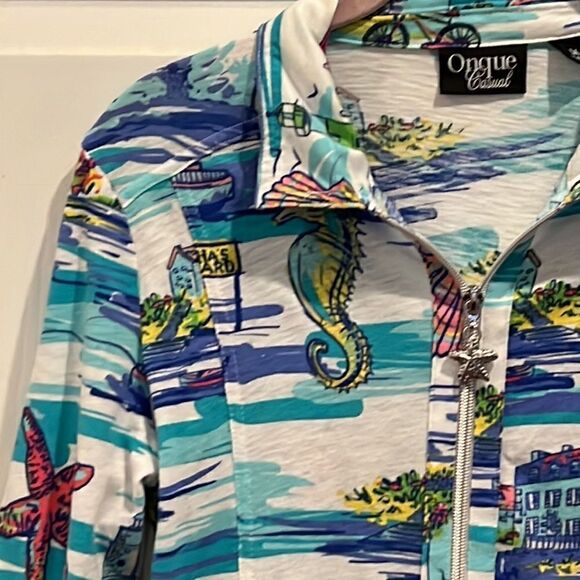 Martha’s Vineyard and Nantucket women’s size medium zip up cotton jacket - Picture 3 of 16